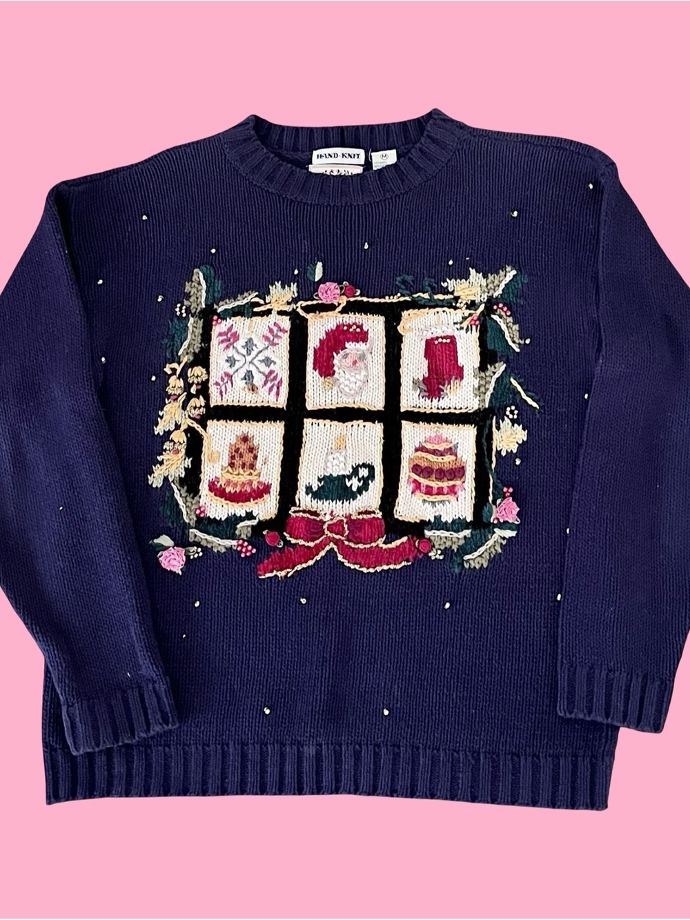 Vintage Erika Handknit Christmas Sweater